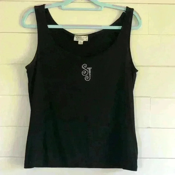 St John Sport by Marie Gray Tank with Jewels Size L - Picture 2 of 5